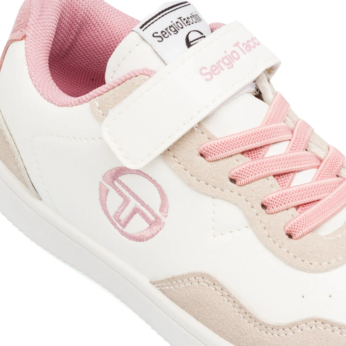 Outlet Sneakers bianche da Bambina con dettagli rosa Bambino Scarpe Sportive Da Bambino|Scarpe Sportive