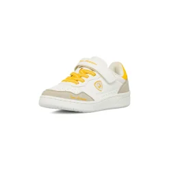 Outlet Sneakers Bianche da Bambino con dettagli giallo e strappo Bambino Scarpe Con Strappo Bambino|Scarpe Sportive