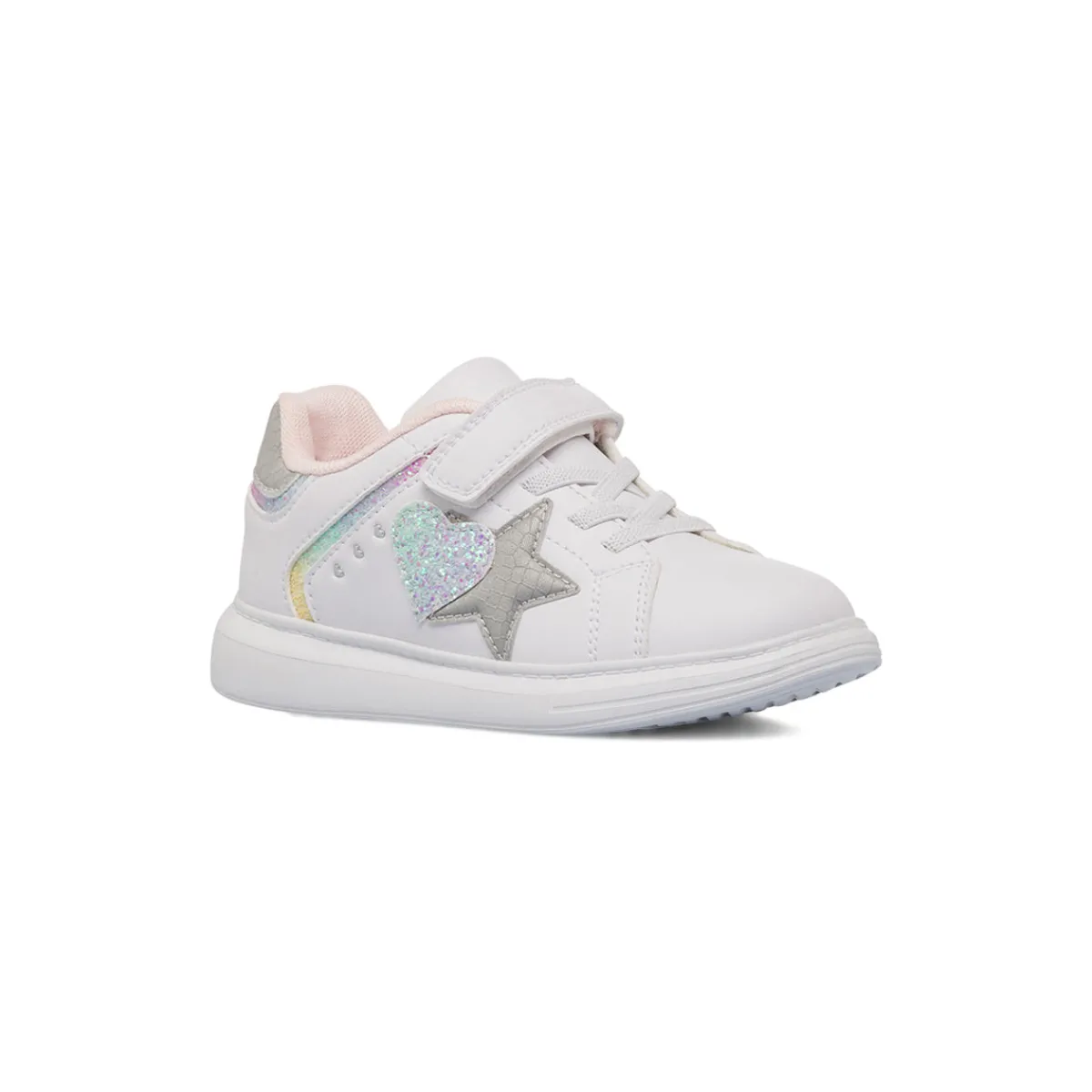 Discount Sneakers bianche da Bambina con dettagli glitter Bambino Sneakers Bambina|Scarpe Con Strappo Bambina