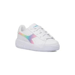 Hot Sneakers bianche da bambina con logo arcobaleno Game Step Bloom PS Bambino Sneakers Sportive Bambina|Scarpe Sportive Da Bambino