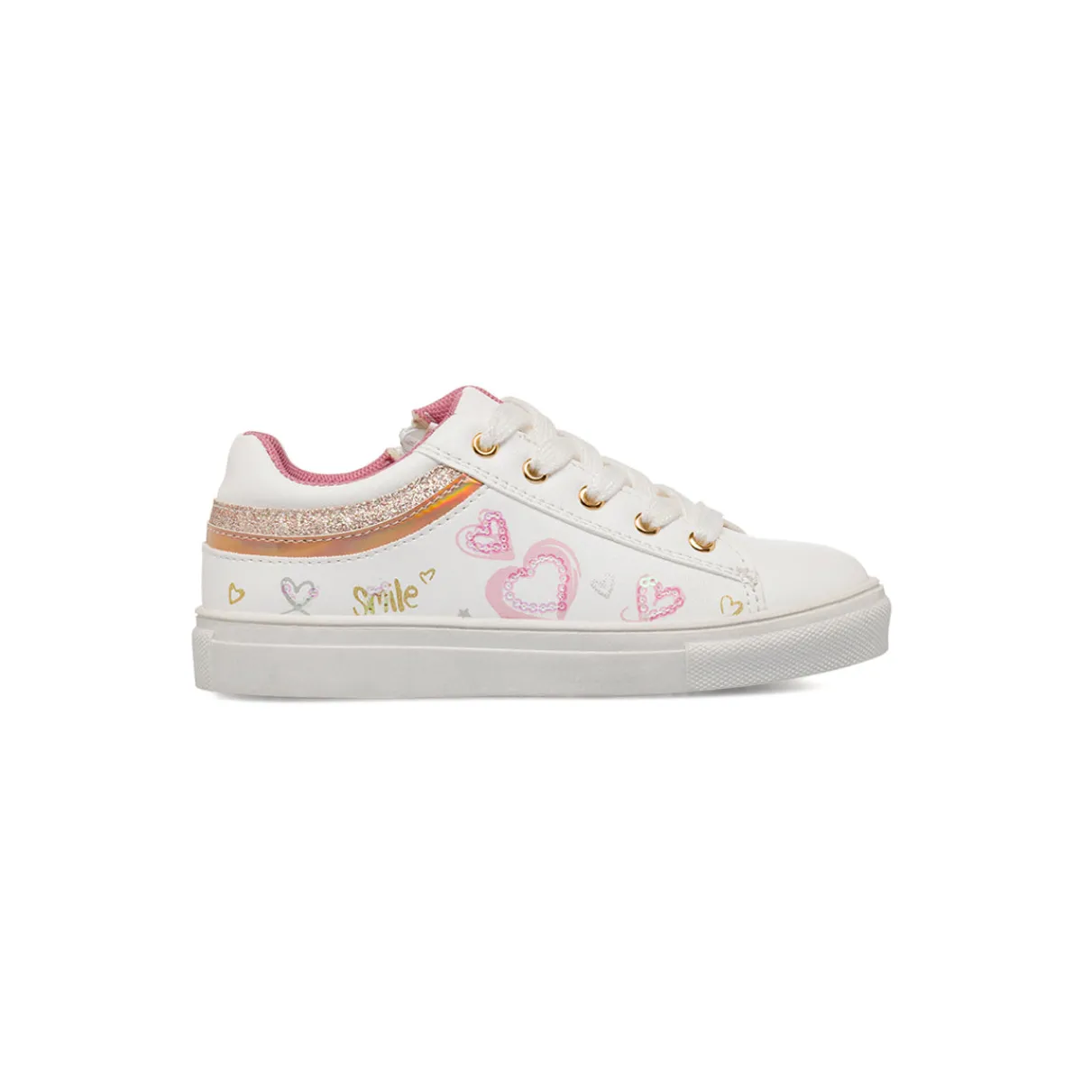 Discount Sneakers bianche da Bambina con cuoricini Bambino Sneakers Bambina