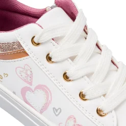 Discount Sneakers bianche da Bambina con cuoricini Bambino Sneakers Bambina