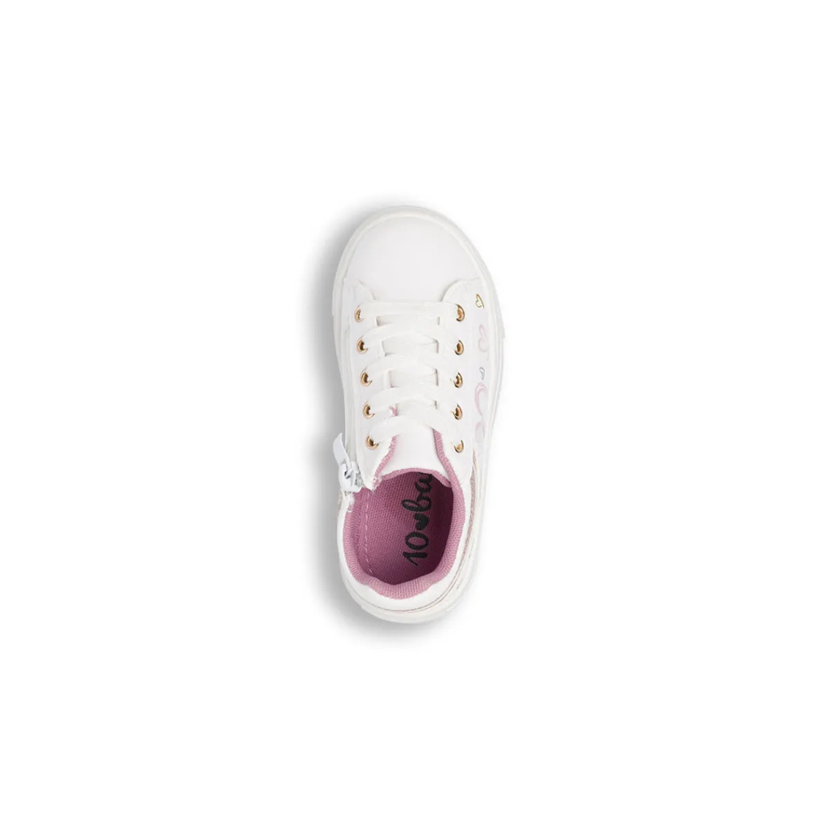 Sale Sneakers bianche da Bambina con dettagli rosa Bambino Sneakers Bambina