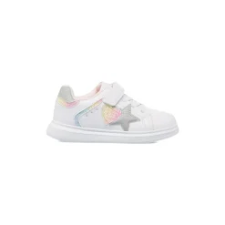 Discount Sneakers bianche da bambina con cuore e stella glitter Bambino Sneakers Bambina|Scarpe Con Strappo Bambina