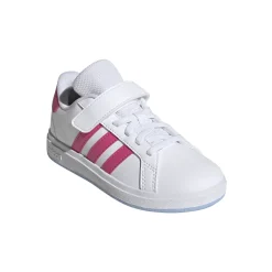 Best Sneakers bianche da Bambina e Ragazza con dettagli Rosa GRAND COURT 2.0 Bambino Sneakers Sportive Bambina|Scarpe Con Strappo Bambina