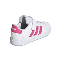 Best Sneakers bianche da Bambina e Ragazza con dettagli Rosa GRAND COURT 2.0 Bambino Sneakers Sportive Bambina|Scarpe Con Strappo Bambina