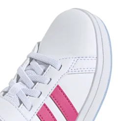 Best Sneakers bianche da Bambina e Ragazza con dettagli Rosa GRAND COURT 2.0 Bambino Sneakers Sportive Bambina|Scarpe Con Strappo Bambina