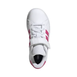 Best Sneakers bianche da Bambina e Ragazza con dettagli Rosa GRAND COURT 2.0 Bambino Sneakers Sportive Bambina|Scarpe Con Strappo Bambina