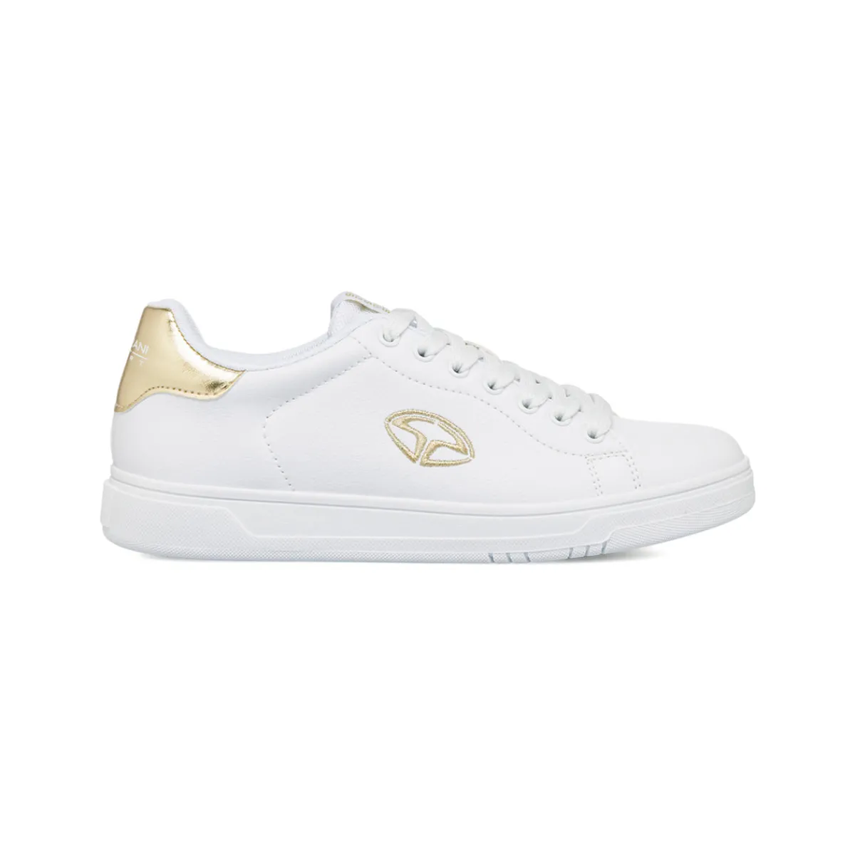 Hot Sneakers bianche da Donna con dettagli oro e logo Donna Scarpe Sportive|Sneakers Sport