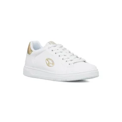 Hot Sneakers bianche da Donna con dettagli oro e logo Donna Scarpe Sportive|Sneakers Sport