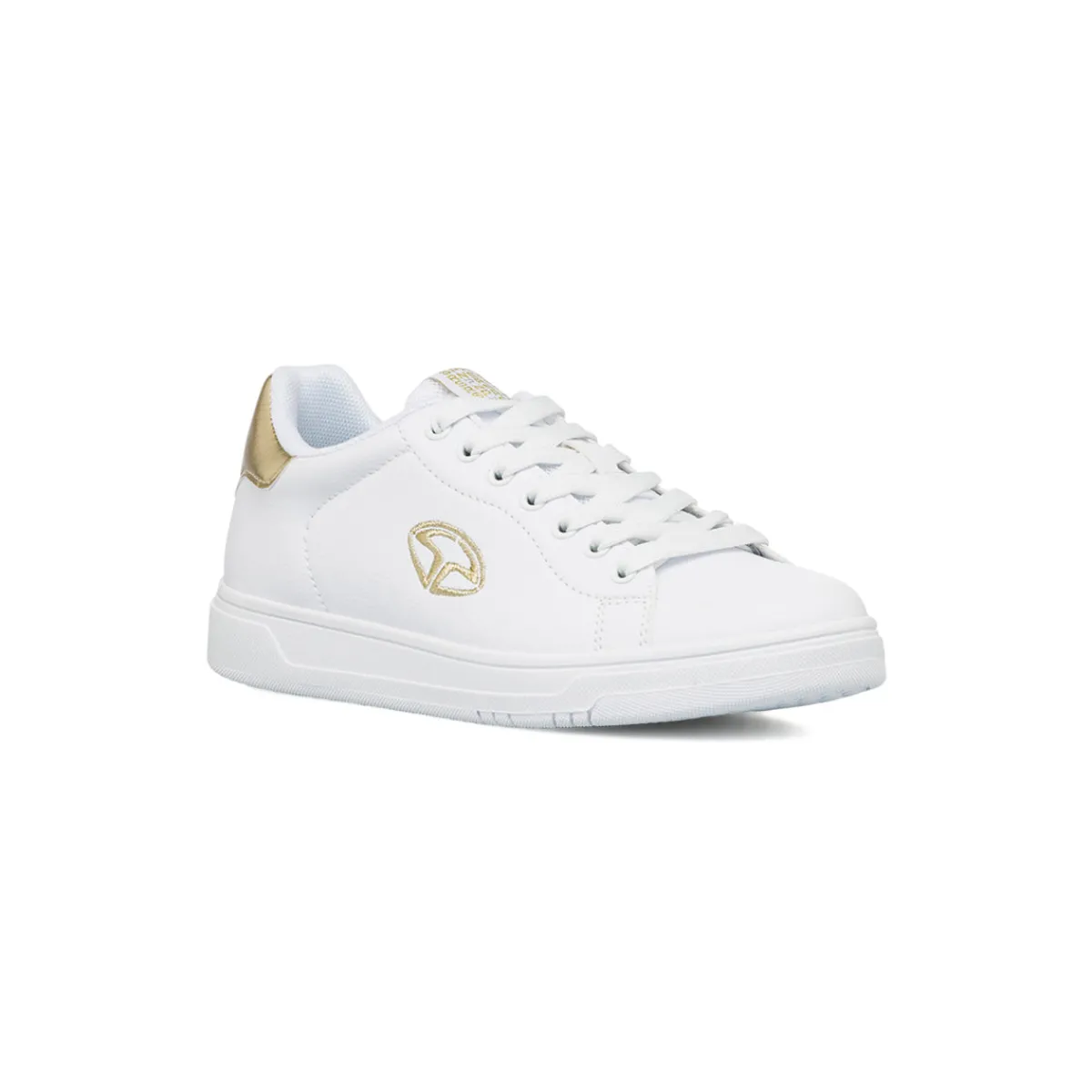 Hot Sneakers bianche da Donna con dettagli oro e logo Donna Scarpe Sportive|Sneakers Sport