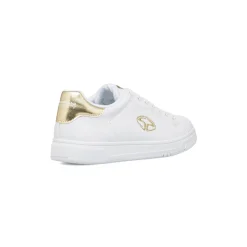 Hot Sneakers bianche da Donna con dettagli oro e logo Donna Scarpe Sportive|Sneakers Sport
