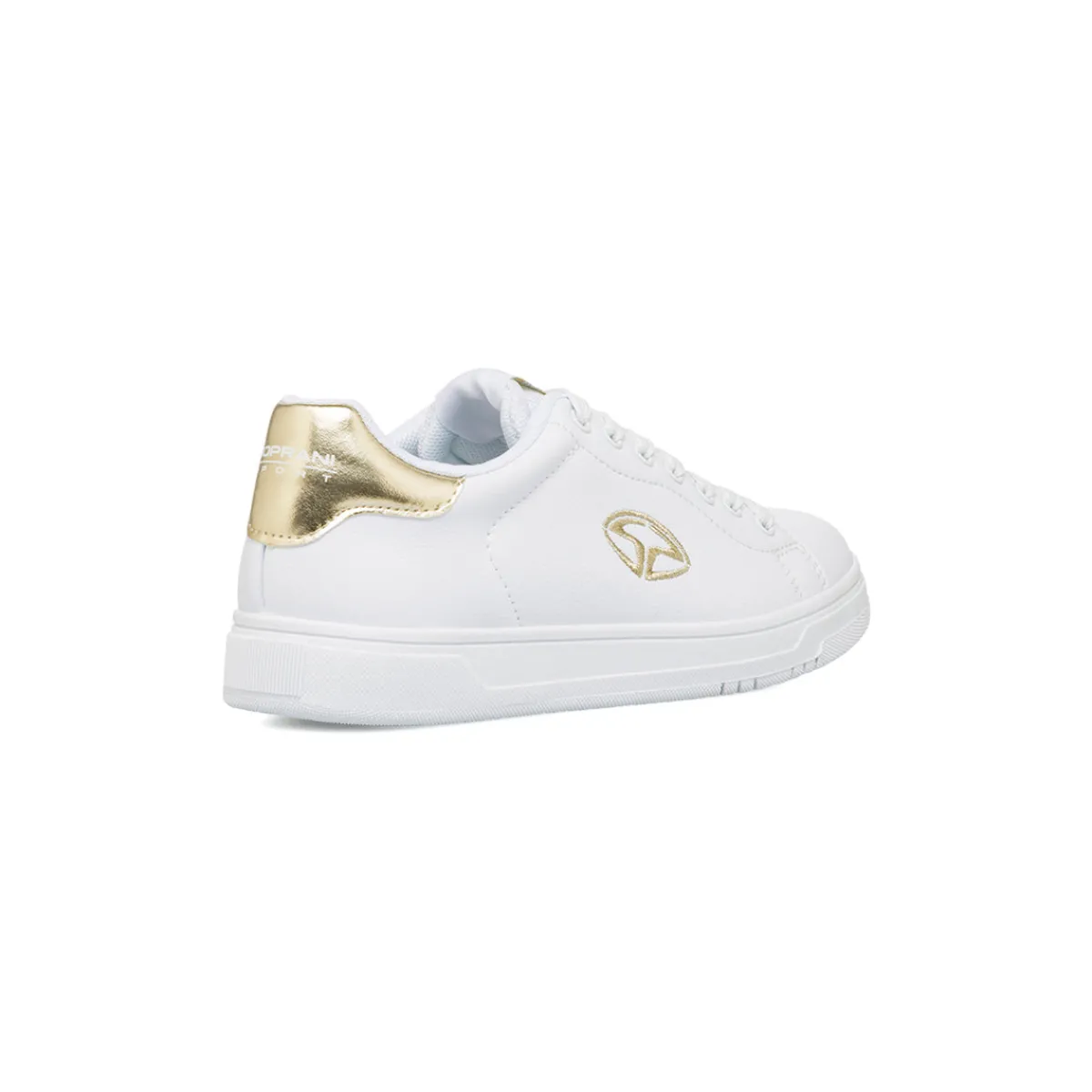 Hot Sneakers bianche da Donna con dettagli oro e logo Donna Scarpe Sportive|Sneakers Sport