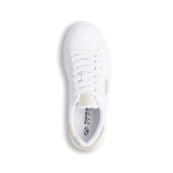 Hot Sneakers bianche da Donna con dettagli oro e logo Donna Scarpe Sportive|Sneakers Sport