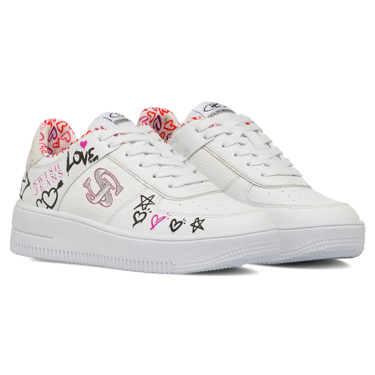 New Sneakers bianche da Donna con stampe Donna Sneakers Donna