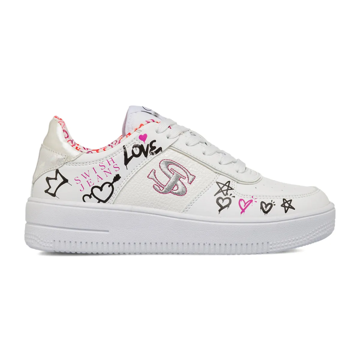 New Sneakers bianche da Donna con stampe Donna Sneakers Donna