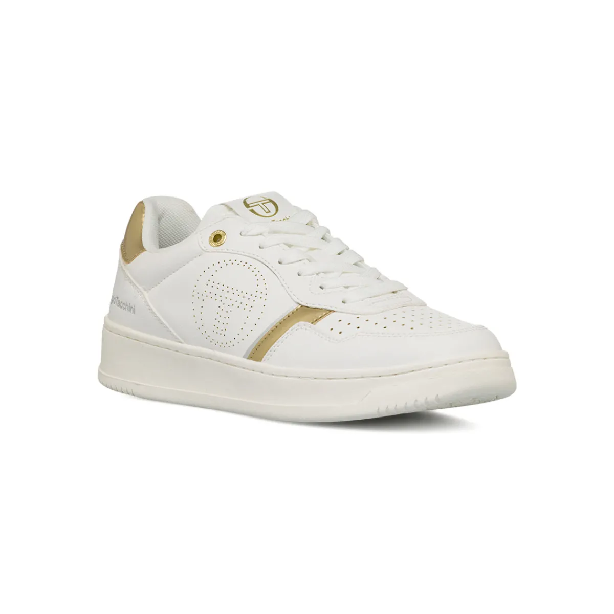 Outlet Sneakers bianche da Donna con dettagli oro Donna Scarpe Sportive|Sneakers Sport