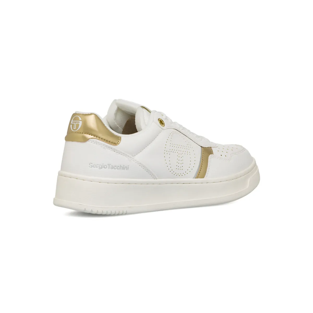 Outlet Sneakers bianche da Donna con dettagli oro Donna Scarpe Sportive|Sneakers Sport