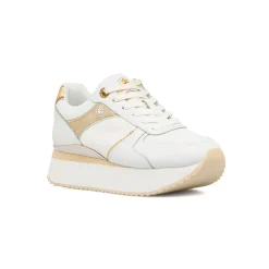 Best Sneakers Bianche da Donna in pelle con dettagli oro e glitter Donna Sneakers Donna