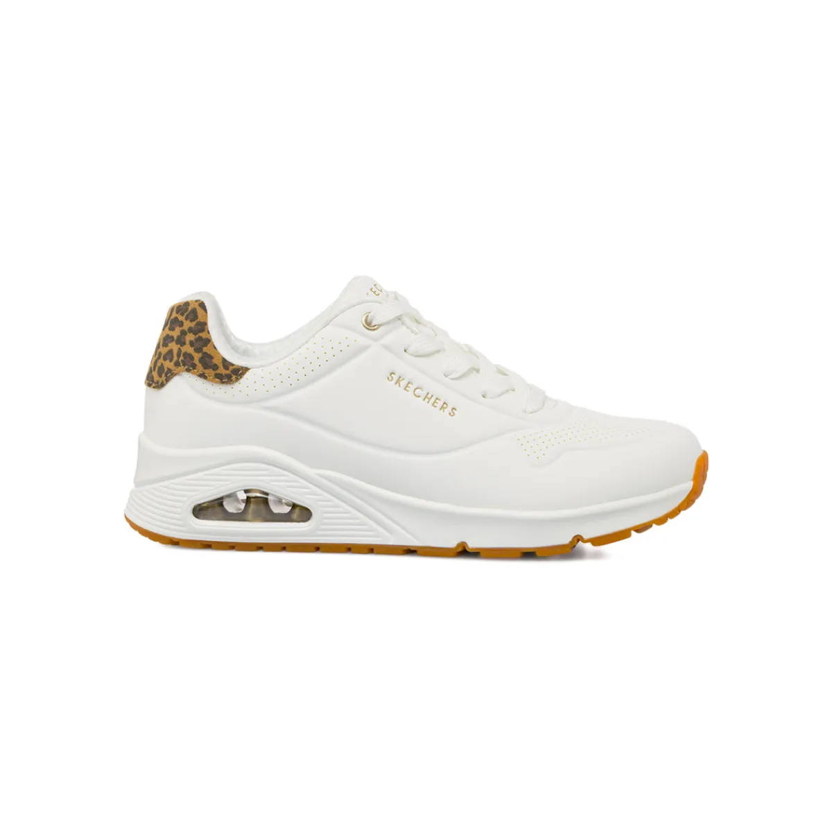 Discount Sneakers bianche da Donna Uno con dettagli animalier Donna Sneakers|Scarpe Sportive