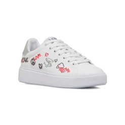 Discount Sneakers bianche da Donna con stampe Donna Sneakers Donna