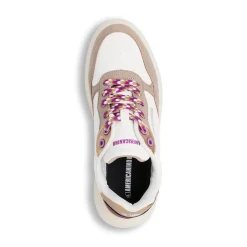 New Sneakers bianche da donna con inserti marroni e metallizzati Donna Sneakers Donna