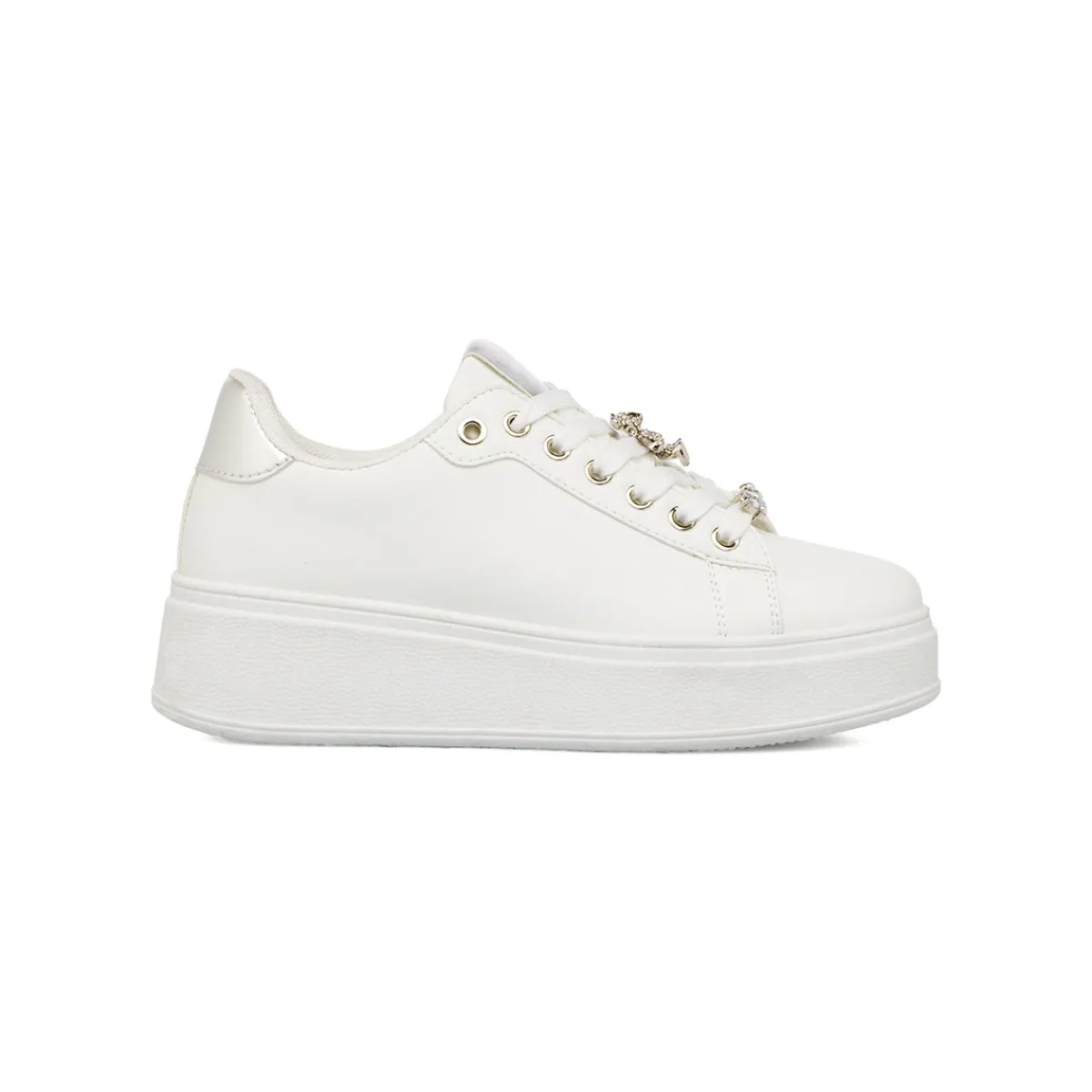 Hot Sneakers bianche da Donna con dettagli gioiello Donna Sneakers Donna
