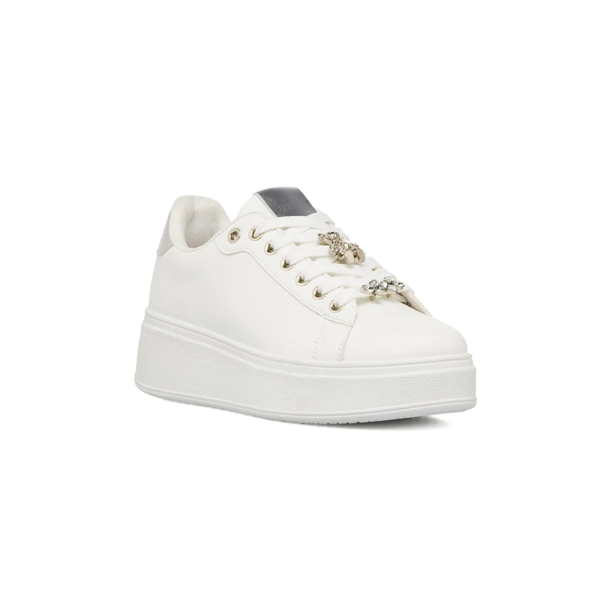 Hot Sneakers bianche da Donna con dettagli gioiello Donna Sneakers Donna