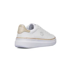 Online Sneakers bianche da donna con dettagli dorati Donna Sneakers Donna