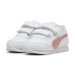 Sale Sneakers bianche da primi passi Bambina con dettagli rosa glitter Bambino Scarpe Sportive Da Bambino|Scarpe Sportive