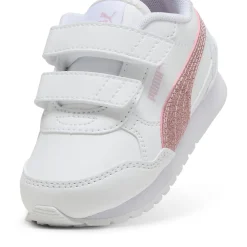 Sale Sneakers bianche da primi passi Bambina con dettagli rosa glitter Bambino Scarpe Sportive Da Bambino|Scarpe Sportive