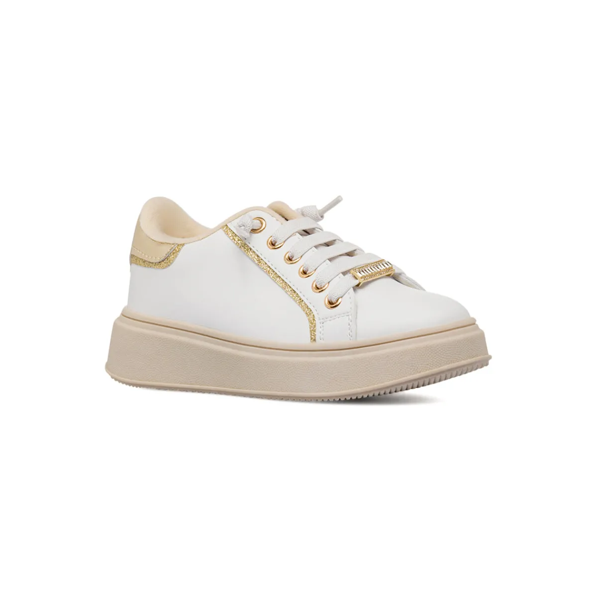 New Sneakers bianche da Ragazza con dettagli oro Bambino Sneakers Bambina