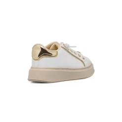 New Sneakers bianche da Ragazza con dettagli oro Bambino Sneakers Bambina