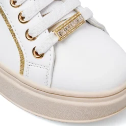 New Sneakers bianche da Ragazza con dettagli oro Bambino Sneakers Bambina