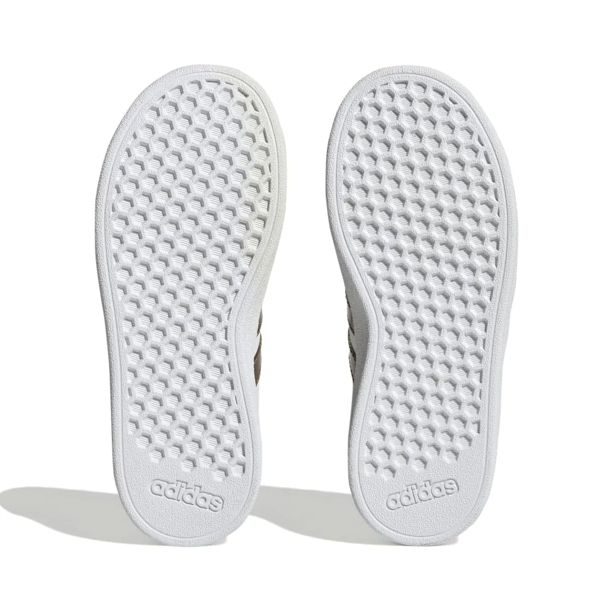 Sale Sneakers bianche da ragazza con strisce oro Grand Court 2.0 K Donna/Bambino Sneakers|Scarpe Sportive Da Bambino