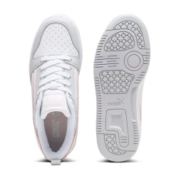 Sneakers bianche da ragazza con dettagli grigi e rosa e logo Rebound V6 Donna/Bambino Sneakers Sportive Bambina|Scarpe Ragazza