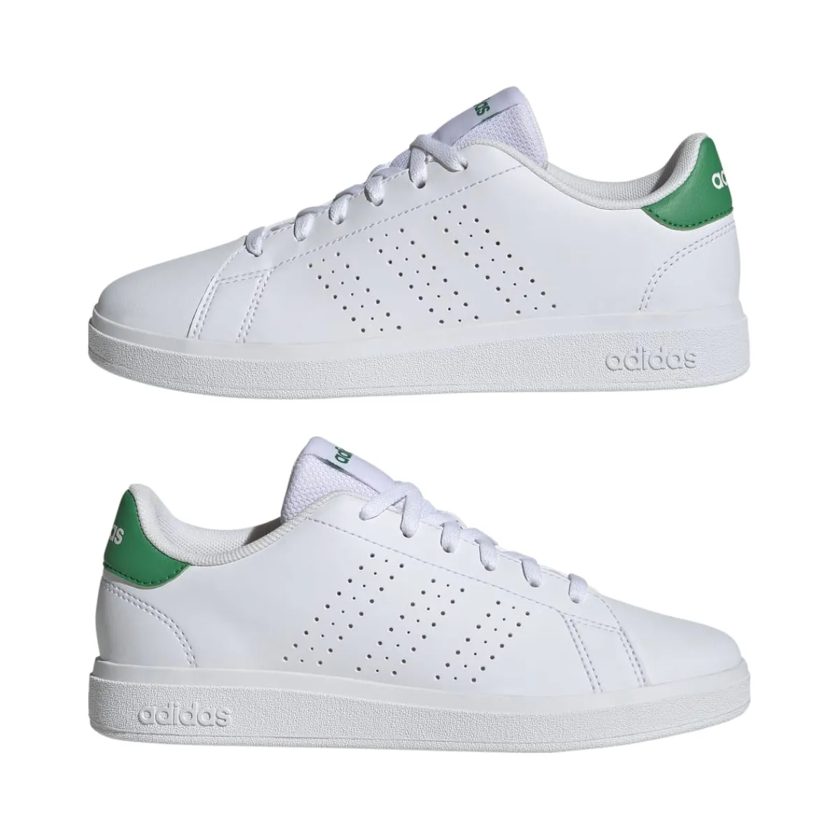 Sneakers bianche da ragazza con dettaglio verde Advantage 2.0 Donna/Bambino Sneakers Sportive Bambina|Sneakers Sport