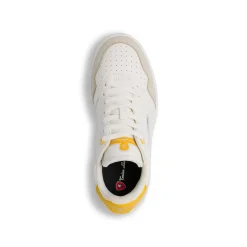 Discount Sneakers bianche da Uomo con dettagli giallo e logo Donna/Bambino/Uomo Scarpe Da Cerimonia Bambino|Sneakers Sportive Bambina