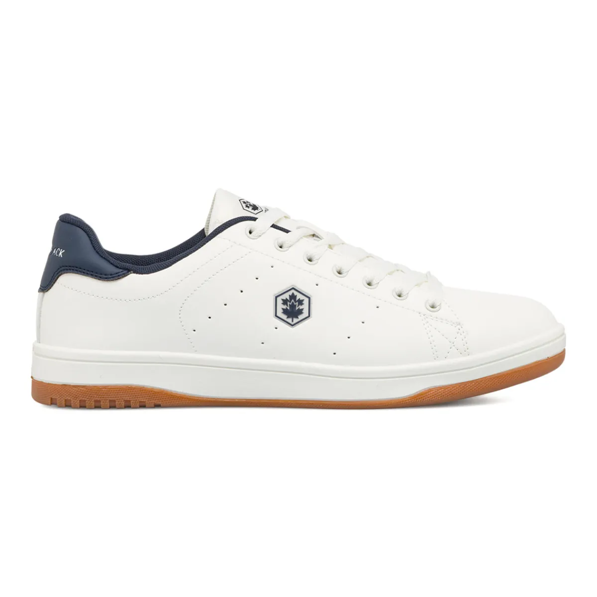 Discount Sneakers Bianche da Uomo con dettagli logo blu navy Uomo Sneakers Uomo