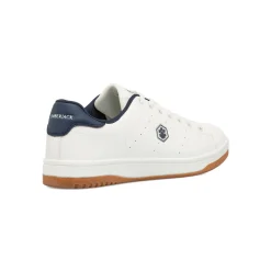 Discount Sneakers Bianche da Uomo con dettagli logo blu navy Uomo Sneakers Uomo