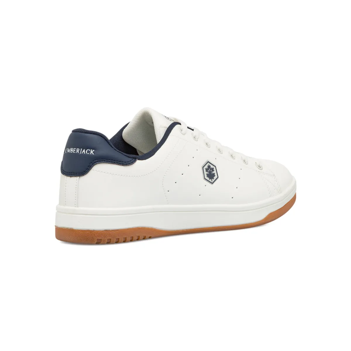 Discount Sneakers Bianche da Uomo con dettagli logo blu navy Uomo Sneakers Uomo