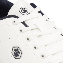 Discount Sneakers Bianche da Uomo con dettagli logo blu navy Uomo Sneakers Uomo