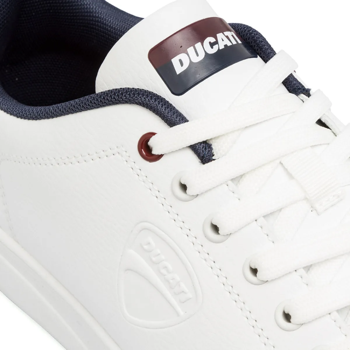 Discount Sneakers bianche da uomo con dettagli blu e logo Slick Uomo Sneakers|Scarpe Sportive