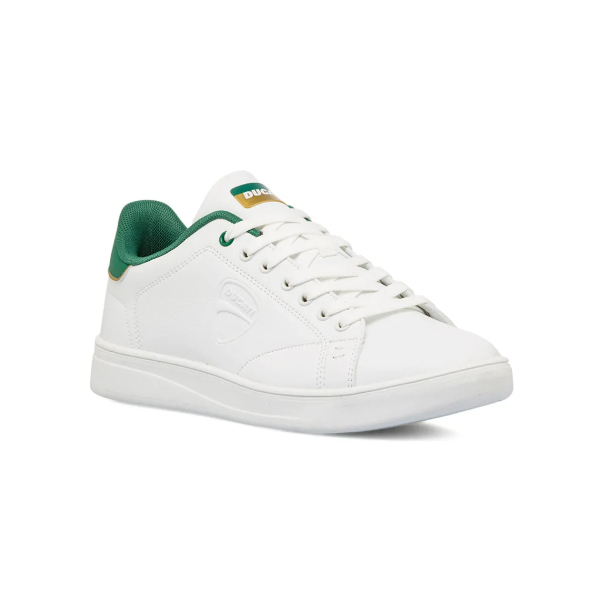 Discount Sneakers bianche da uomo con dettagli verde e logo Slick Uomo Sneakers|Scarpe Sportive