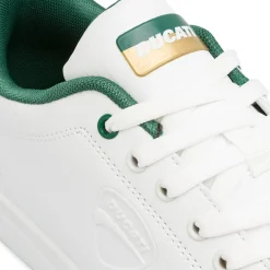 Discount Sneakers bianche da uomo con dettagli verde e logo Slick Uomo Sneakers|Scarpe Sportive