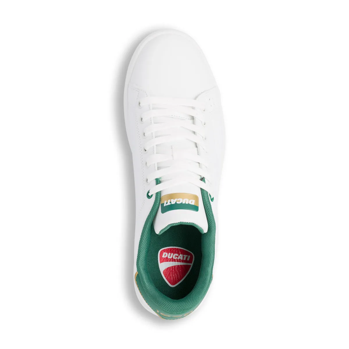 Discount Sneakers bianche da uomo con dettagli verde e logo Slick Uomo Sneakers|Scarpe Sportive