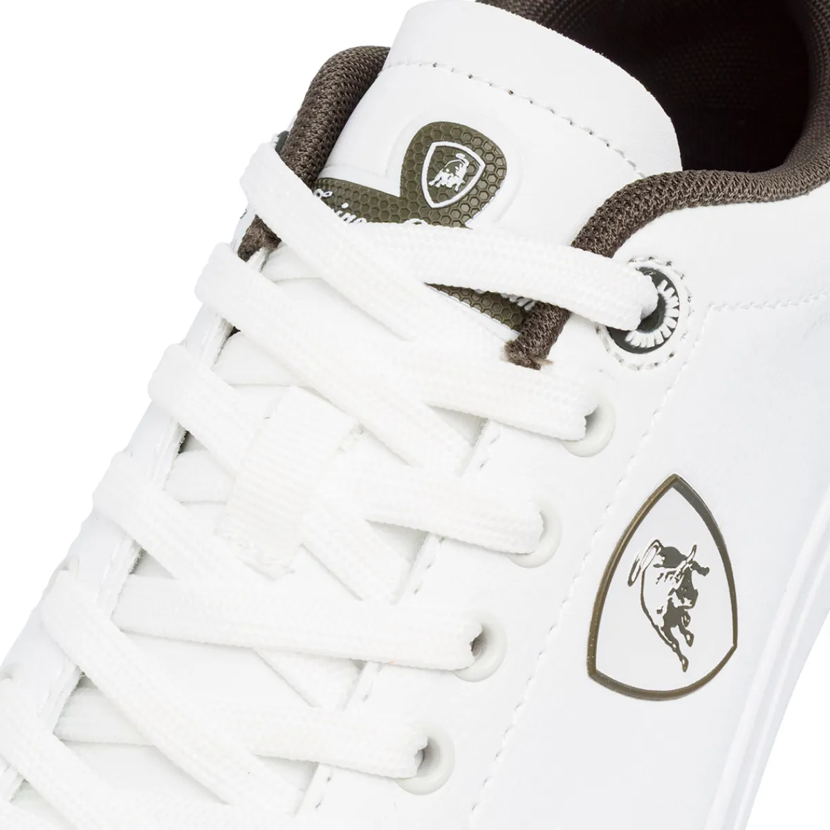 Outlet Sneakers bianche da Uomo con dettaglio verde Uomo Sneakers|Scarpe Sportive