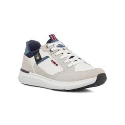 Online Sneakers bianche e beige da Uomo con inserti effetto scamosciato Uomo Sneakers Uomo