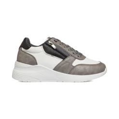 Online Sneakers bianche e grigie da Donna con zip Donna Sneakers Donna