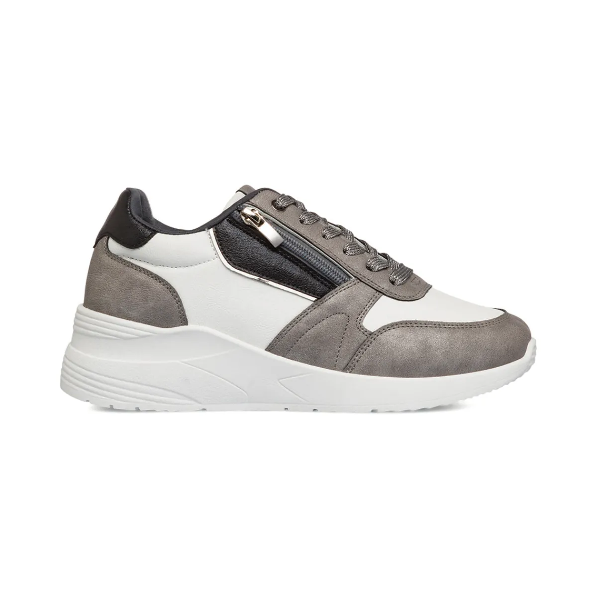 Online Sneakers bianche e grigie da Donna con zip Donna Sneakers Donna